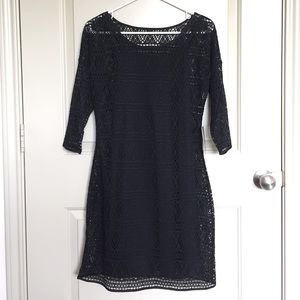 Black lace Express dress with sleeves